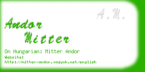andor mitter business card